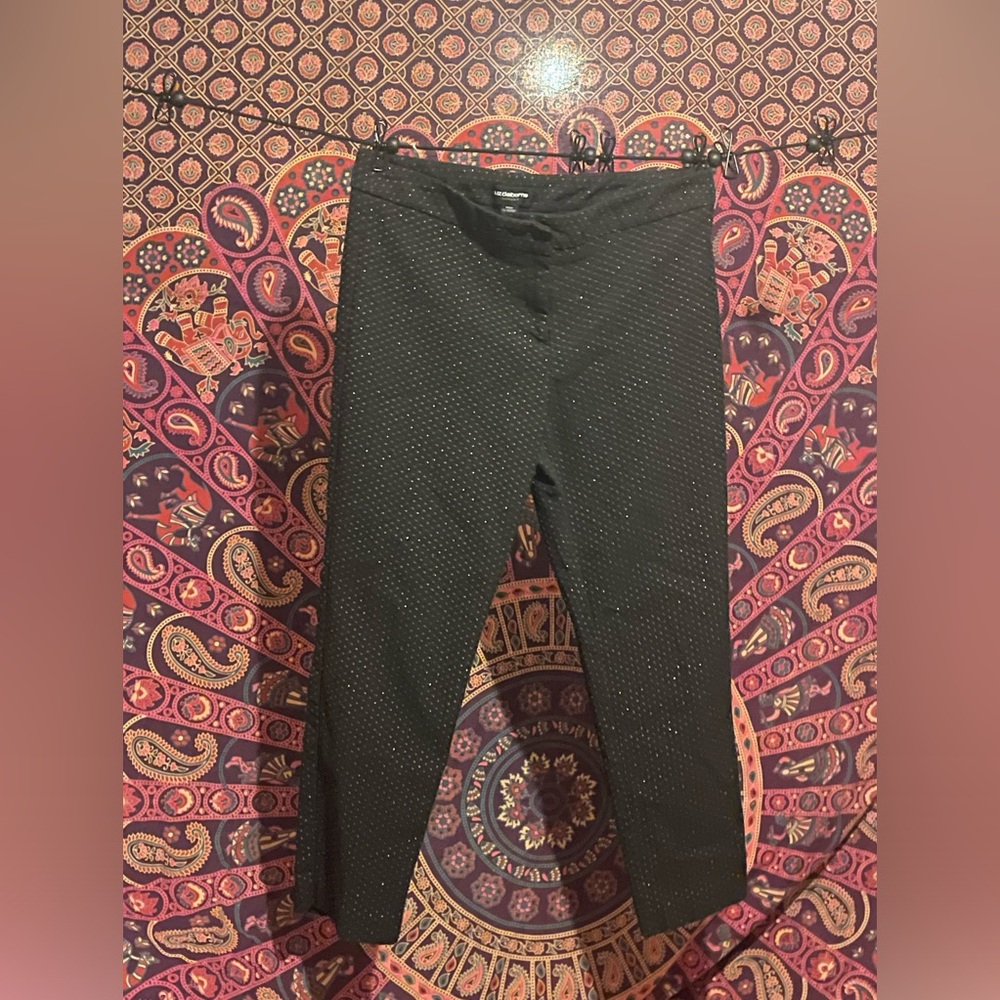 Black pants with glitter by Liz Claiborne.